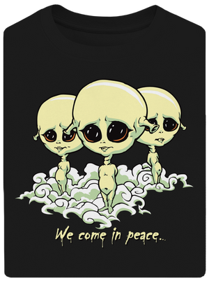 Látogatók unisex túlméretezett póló Black