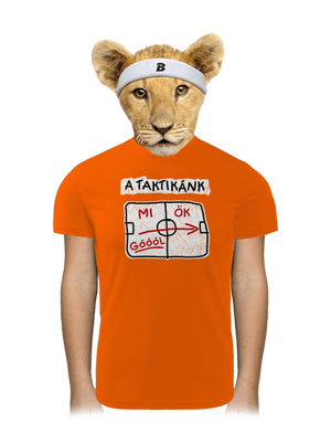 A taktikánk gyerek sport póló Neon Orange