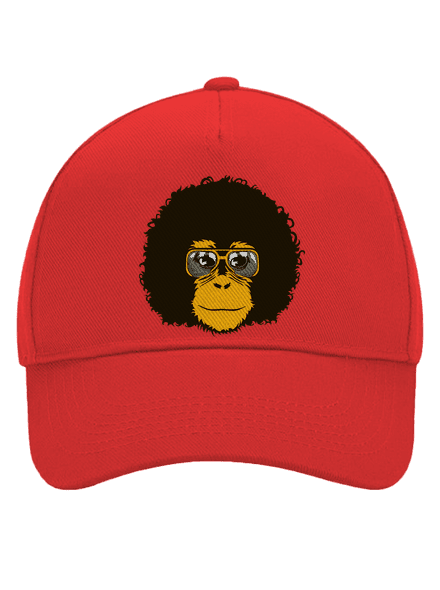 Retró majom baseballsapka Classic Red