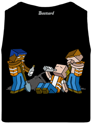 Real Minecraft férfi trikó Black