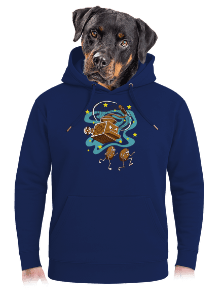 Meg foglak verni unisex prémium pulóver Navy