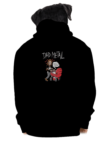 Dad metal cipzáras férfi pulóver Black