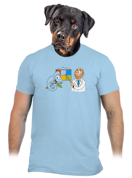 Kaméleon az orvosnál férfi póló Sky Blue