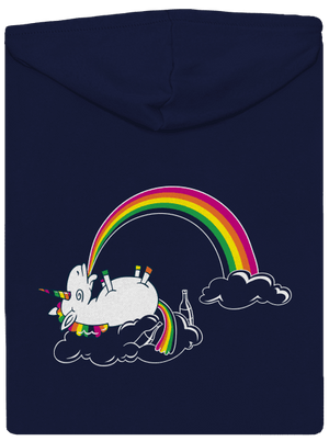 A szivárvány titka cipzáras férfi pulóver Navy