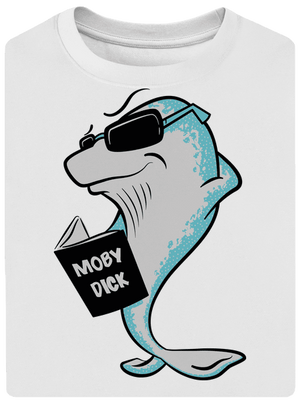 Moby Dick unisex túlméretezett póló White