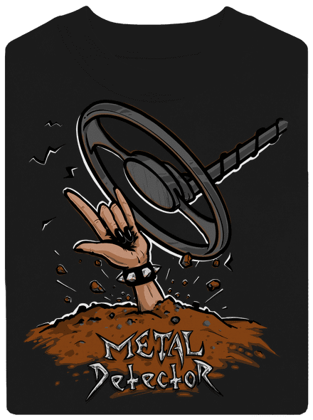 Metal detector unisex crewneck Black