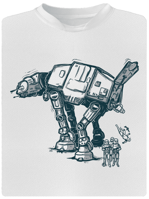 AT-AT férfi sportpóló White