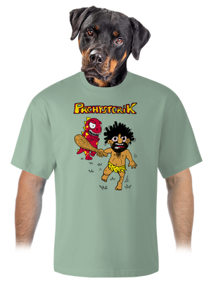 Prehysterik unisex túlméretezett póló Sage