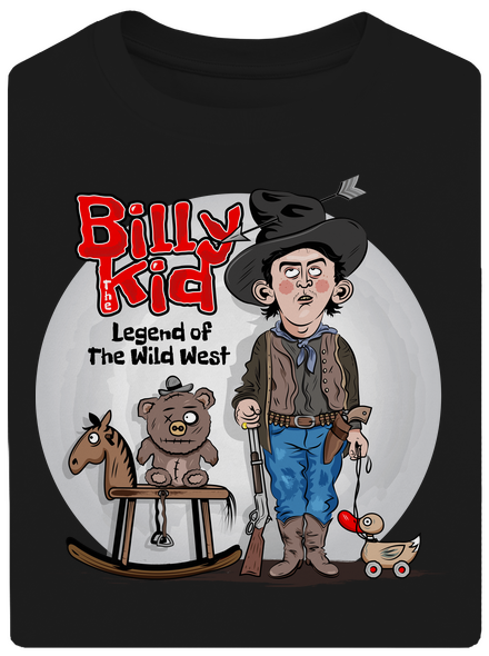 Billy The Kid unisex túlméretezett póló Black
