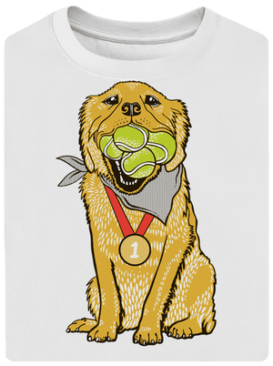 Arany retriever unisex túlméretezett póló White