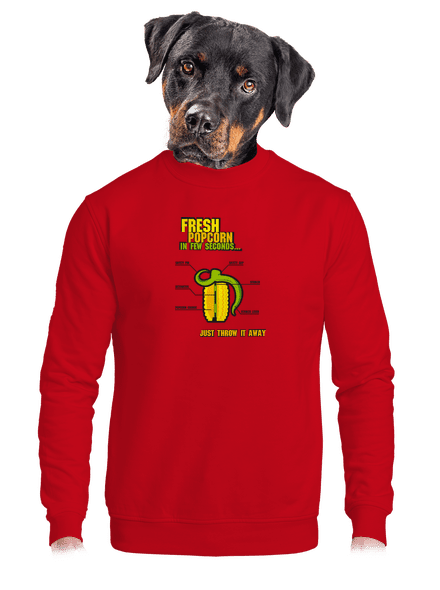 Popcorn grenade unisex crewneck Red