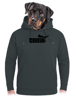 Coma unisex prémium pulóver Charcoal