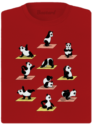 Panda jóga női sportpóló Red Mal