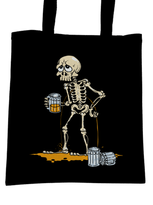 Csontváz és sör táska Black
