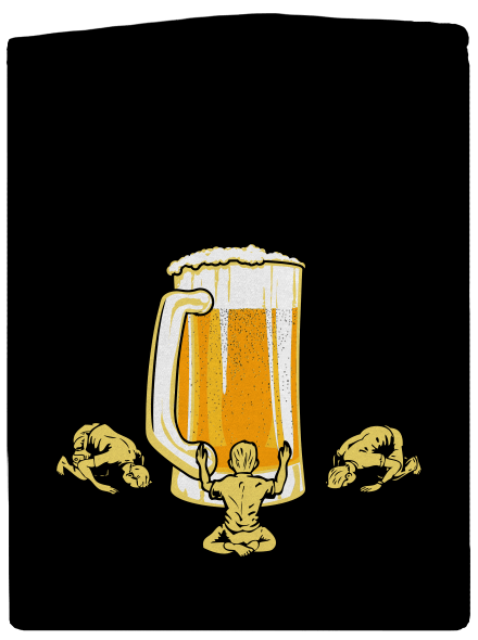 A sör istene cipzáras férfi pulóver Black