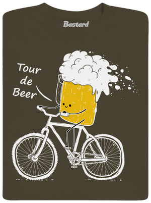 Tour de beer férfi hosszú ujjú póló Urban Khaki