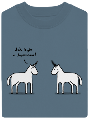 Pornókürt unisex crewneck Nordic Blue