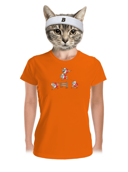 Birkák számolása női sportpóló Neon Orange