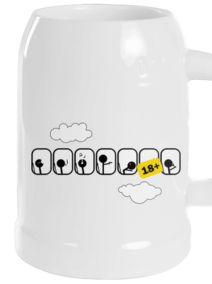 Repülőgép söröskorsó White