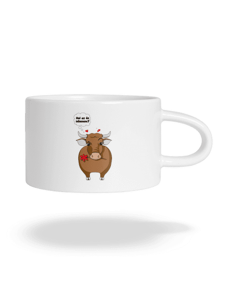 Tehén és bika macaron bögre White