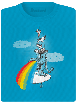 Hogyan készül a szivárvány női sportpóló Blue Atol