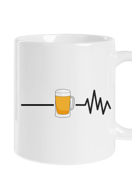 Beer help hagyományos bögre White