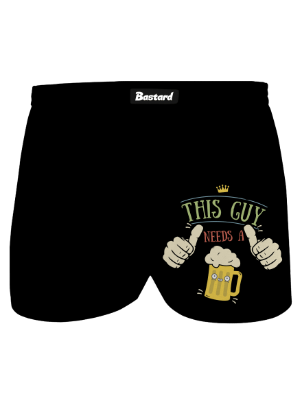 This guy needs a beer férfi alsó nadrág Black