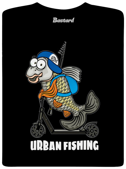 Urban fishing férfi hosszú ujjú póló Black