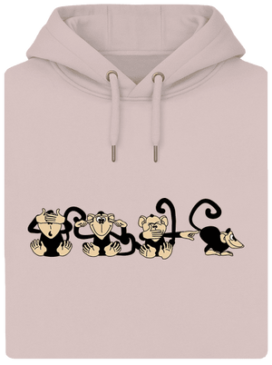 Majmok unisex prémium pulóver Rose Chalk