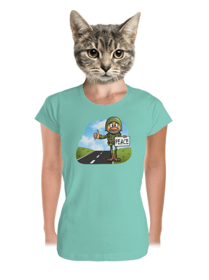 Peace prémium női póló Mint Mal