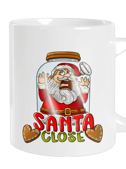 Santa Close nagy bögre White