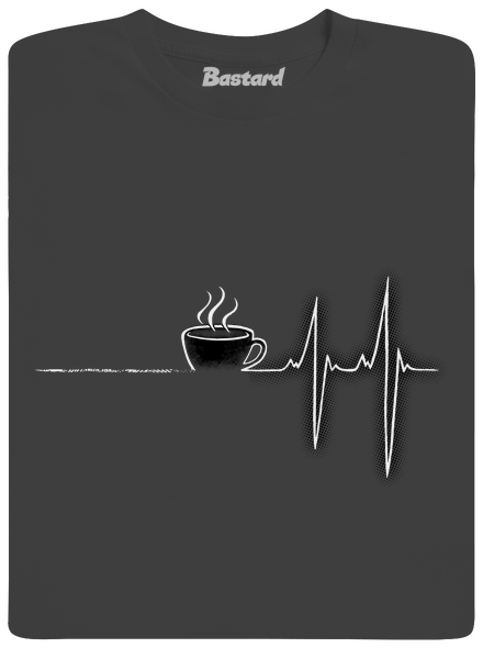 Coffee help férfi hosszú ujjú póló Dark Grey