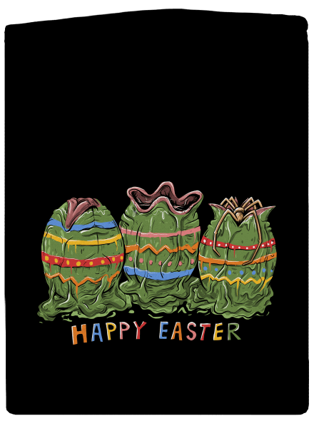 Happy easter cipzáras férfi pulóver Black