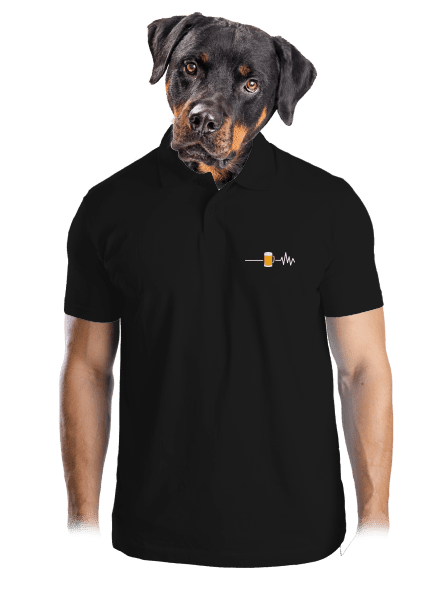 Beer help férfi pólóingek Black