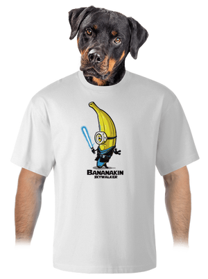 Bananakin Skywalker unisex túlméretezett póló White