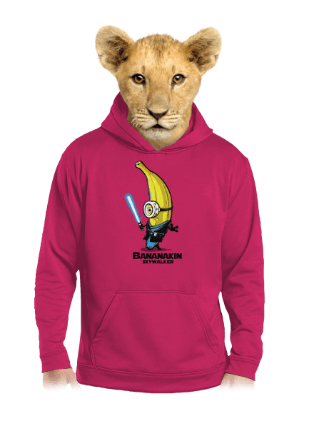 Bananakin Skywalker gyerek kenguruzsebes pulóver Hot Pink