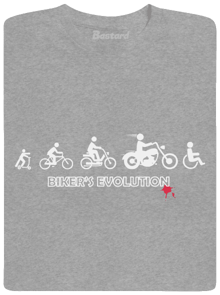 Bikers evolution férfi póló Sport Grey