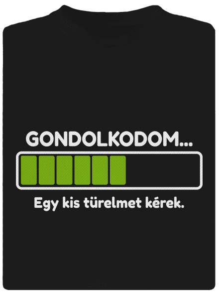 Gondolkodom férfi sportpóló Black