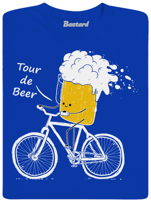 Tour de beer férfi hosszú ujjú póló Royal Blue