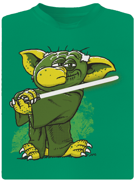Yoda a nádasban gyerek sport póló Kelly Green Mal