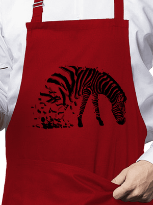 Zebra szerelem kötény Red