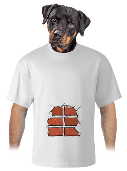 Téglák unisex túlméretezett póló White