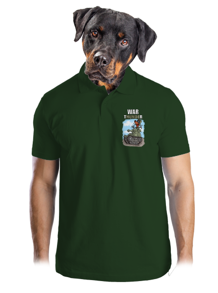 War Hunde férfi pólóingek Bottle Green Mal