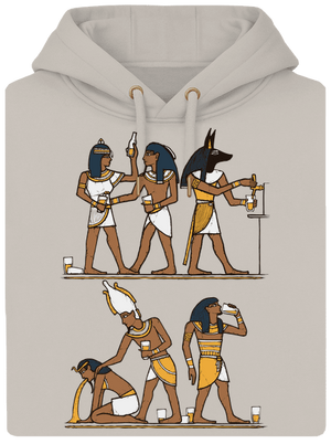 Egyiptomi parti unisex prémium pulóver Pastel Macchiato