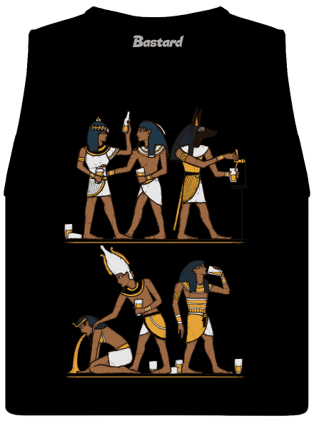 Egyiptomi parti női bővített trikó Black