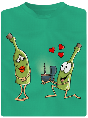 A bor szeretete férfi sportpóló Mint Mal