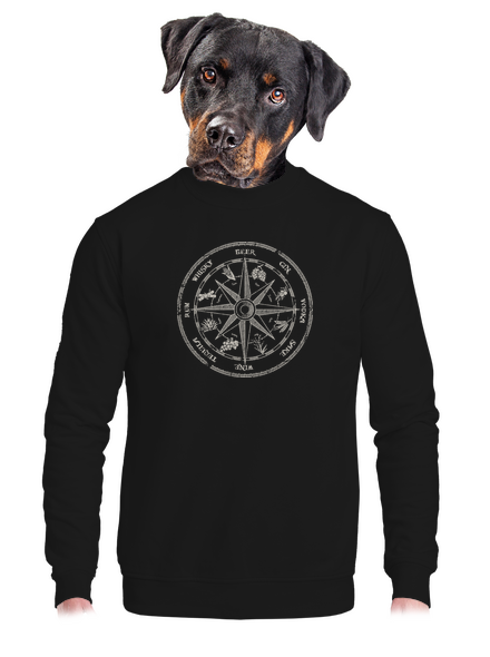 Alkoholos iránytű unisex crewneck Black