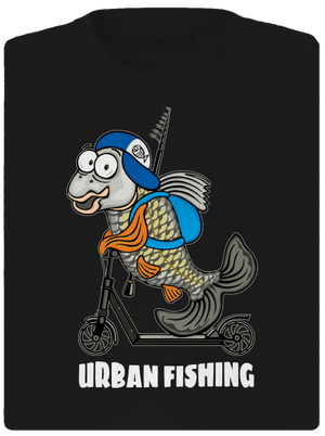 Urban fishing női sportpóló Black