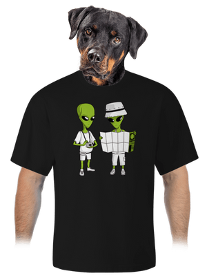 Idegenek unisex túlméretezett póló Black