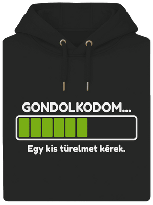 Gondolkodom unisex prémium pulóver Dark Black